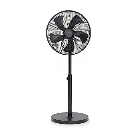VASNER Ventury S Standventilator aus Metall, höhenverstellbarer leiser Ventilator, Oszillierend & Neigbar Cover