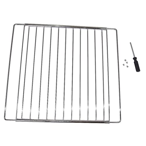 Ufixt Universal Chrome Adjustable Grill Shelf | Telescopic Oven Rack Grid | 350mm to 560mm Width x 320mm Depth | compatible with All Cookers
