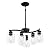Eatich Modern Chandelier, 6 Light Chandeliers for Dining Room, Adjustable Height Dining Room Light Fixture, Hanging Light Fixtures Ceiling for Living Room Bedroom Kitchen Island