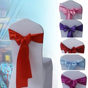 Satin Stuhlschleifen 30 Stück 17 * 275cm Hochzeit Stuhl Bogen Stuhlschärpen Schleife Band Stuhldekoration für Hochzeit Deko,Bankett,Geburtstag Party Hotel Zuhause Dekoration,Grün