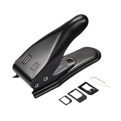 AsrMyjcx Cortador de Tarjetas SIM, Cortador de Nano y Micro SIM, práctico, Resistente y portátil con adaptadores y Pin de expulsión, 2 en 1 para teléfonos