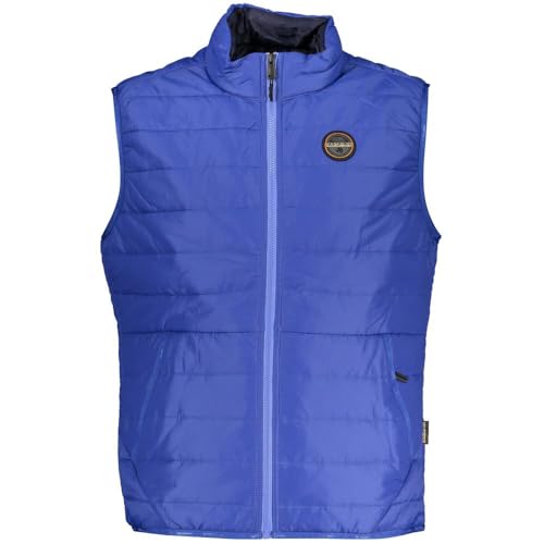 Gilet Napapijri smanicato uomo blu contre le vent de mi-saison