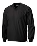 Sport-Tek V-Neck Raglan Windshirt (JST72) Wind Shirt Available in 8 Colors X-Large Black