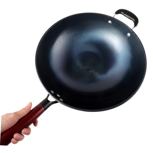 Wok tradicional de hierro fundido Unomor con mango antideslizante miniatura 4