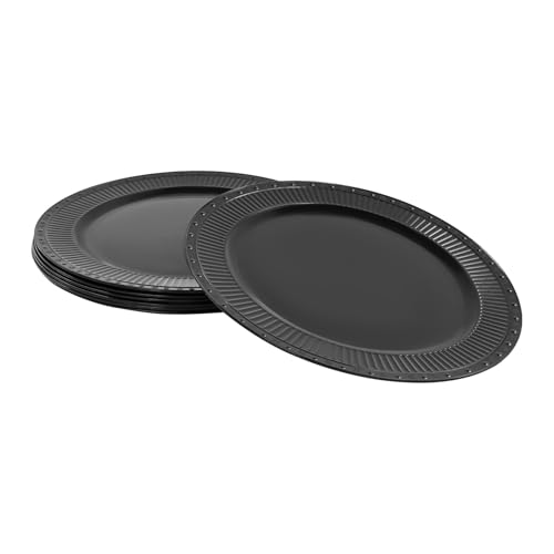 Platos cargadores plásticos 13 in set x100 negro miniatura 1