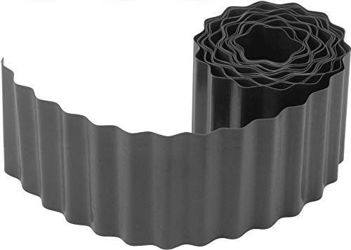 Meister 9957120 Flexible – Anthracite – 9 m de Longueur et 10 cm de Hauteur – en Plastique résistant aux Chocs – Facile à Monter – Barrière fiable pour pelouse Parterre/Bordure de Jardin