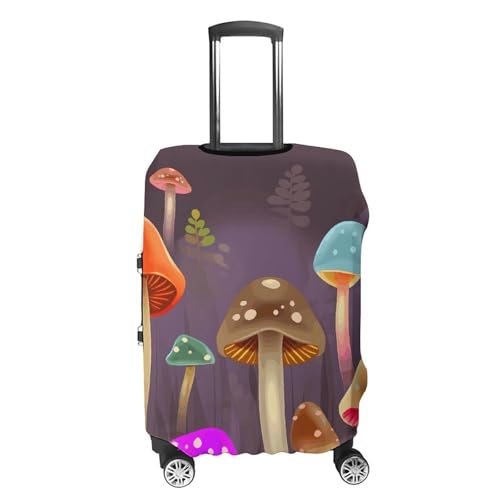Colorful Mushroom Printed Luggage Cover Protector, Fits 18-32 Inch Luggage4