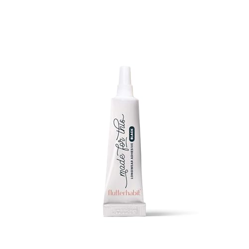 FlutterHabit Made for This Adhesive (3mL) Mini Lash Glue for Eyelash Extensions All Day Hold for Lash Clusters Long-Lasting All-in-One Glue for Effortless Application and Secure Wear
