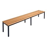 WOLF Garderobenbank ohne Lehne - Buchenholzleisten - Länge 2000 mm