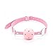 Breathable Leather Harness Mouth Ball Gag Oral Sex Slave Toy for Adult BDSM Bondage Restraints (Pink)