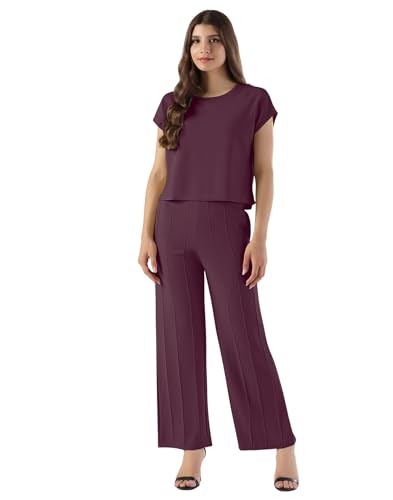 Image of Selvia Women's Tops and Trouser Co ord Set| Lycra Dress for Woman Stylish