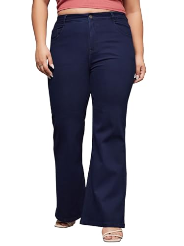 Image of Miss Chase A+ Women's Bootcut High Rise Stretchable Denim Jeans