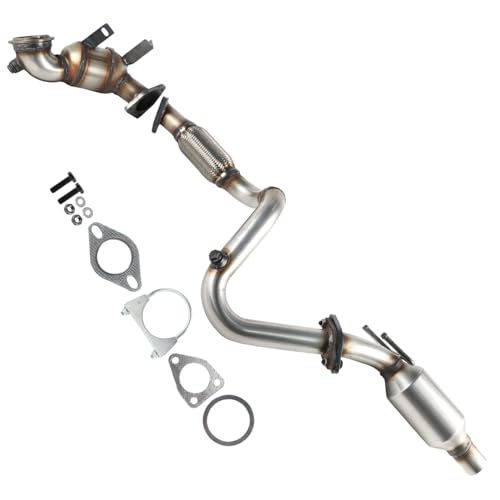 Front & Rear Exhaust Flex Pipe Catalytic Converter Kit Compatible with Chevrolet Trax 2015-2021 1.4L, Buick Encore 2013-2021 1.4L, EPA Compliant