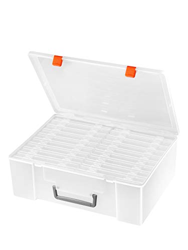 Extra Large Photo Case 4\" x 6\", Barhon Photo Storage Box Photo Organizer Holds 1600 Photos, Craft Keeper Storage for Photo Stickers Stamps Seeds