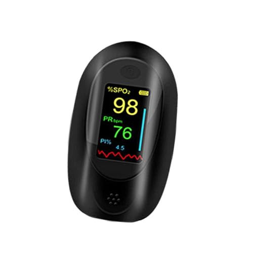 Image of LED Fingertip Oximeter Blood Oxygen Saturation Monitor Sensor Meter Black