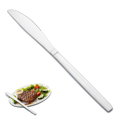 Pleafind Dinner Knives Set of 24, Stainless Steel Kitchen Knives, Knife Set for Home/Kitchen/Restaurant, Mirror Polished Cutlery Knives, Dishwasher Safe (8.3 inch, 21cm)