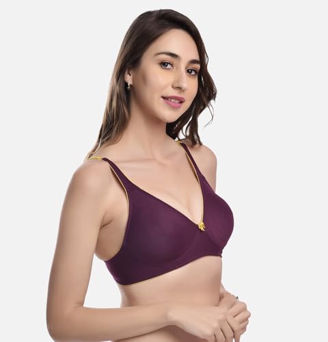 Image of FIMS - Fashion is my style Women Cotton Blend Non-Padded Non-Wired Moulded Bra Multicolor Cup- B