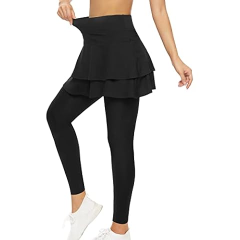 WOWENY Women's Summer Tennis Skirt with Shorts Cover