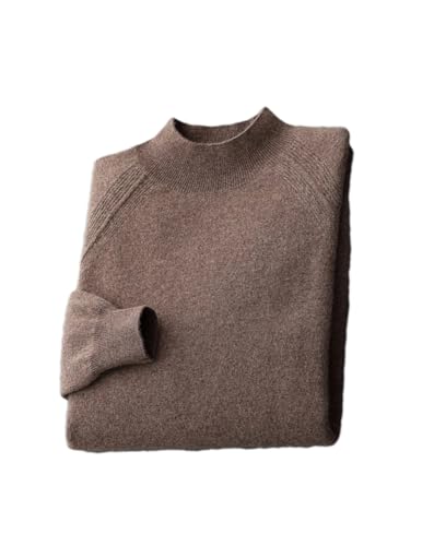 Men's Cashmere Sweater with Shoulder Sleeves and Stand-Up Neck Casual Knitted Sweater