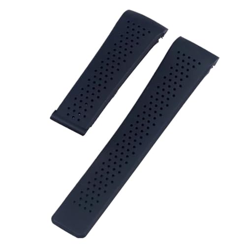 Bracelet de montre compatible avec TAG Heuer Grand Carrera en caoutchouc premium