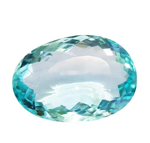 Gema aguamarina de 7 Crt original piedra transparente azul claro