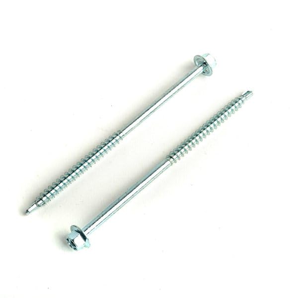 Kit fissaggio lamiere lastre grecate - VITI + RONDELLE + CAPPELLOTTI (Conf. 100 pz - Viti autoperforanti da 80 + Cappellotti TDM + Rondelle)