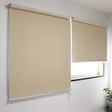 遮光1級 ロールスクリーン 幅45cm×丈135cm ベージュ色