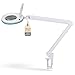 Produktbild Lumeno LED Lupenleuchte 7215GN Lupenlampe mit 127 mm Echtglaslinse, Arbeitsplatzlampe, Kosmetiklampe, geeignet für Kosmetik, Bastler, Lesehilfe Vergrößerungslampe, 5 Dioptrien Grün