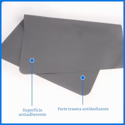 Miniatura 4 de 3 Piezas Tapete De Silicona 40 X 30 Cm, Resistente Al Calor, Alfombra Silicona Manualidades, Almohadilla De Silicone Multifunción Para Manualidades, Pintura, Resina, Gris Claro, Gris Oscuro, Blanco