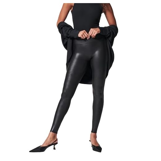 SPANX Faux Leather Leggings Black SM - Regular