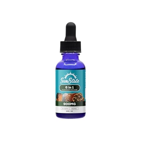 HERRBA Mushroom Complex Tincture - Lions Mane, Reishi, Cordyceps, Turkey Tail, Chaga - 900MG - Vegan - Non-GMO - Gluten Free Cover