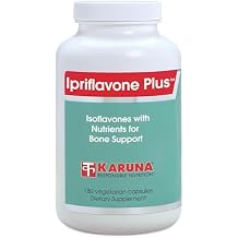 Karuna Ipriflavone Plus 600mg | 180 Vegetarian Capsules | Non-GMO No Preservatives | Vitamin D3 & K1, Calcium, Magnesium, Silicon