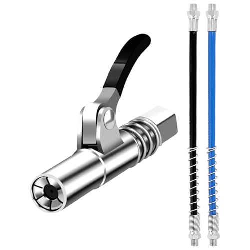 Accoppiatore Per Pistola Grasso In Acciaio Inox – Testina Professionale Con Tubo 30 Cm, Per Lubrificazione Auto E Macchinari, Attacco Sicuro E Facile Pulizia