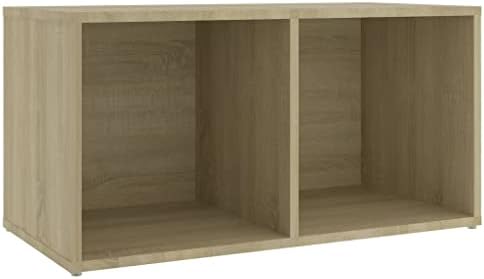 vidaXL Meuble TV, Armoire de Télévision, Meuble Télé de Salon, Armoire de Rangement Salle de Séjour Intérieur, Moderne, Chêne Sonoma Bois d’Ingénierie