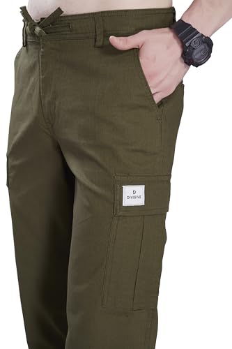 Image of DIVISIVE Men's Loose Fit Linen Blend Cotton Cargo Pants