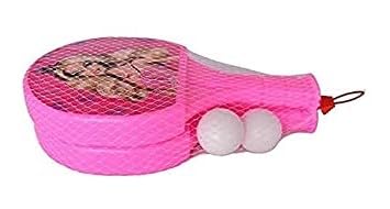Siya Enterprises Table Tennis for Kids Sport Game Indoor & Outdoor Playing Badminton Set with Multicolor Racket (2 Racket with 1 Ball)