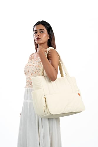 Image of Bayne Large Size Tote Bag with Lunch Compartment | Laptop Bags for Women Office Use | Waterproof Handbag for Women | Elegant Office Bags for Woman | Office Bag for Woman