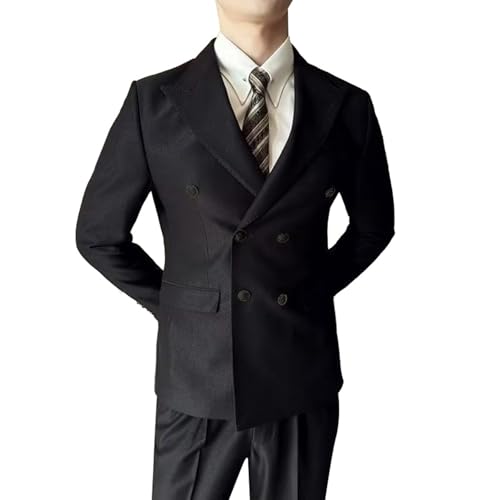 Veste de smoking formelle pour homme au style britannique raffiné et coupe ajustée