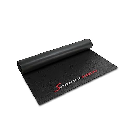 Sportstech Tappetino Protettivo Pavimento 4-6 mm per Attrezzi Fitness per l’Allenamento in casa – Multifunzionale, Materasso Antiscivolo per praticare Esercizi di Yoga Pilates (850 x 450 x 4 mm)