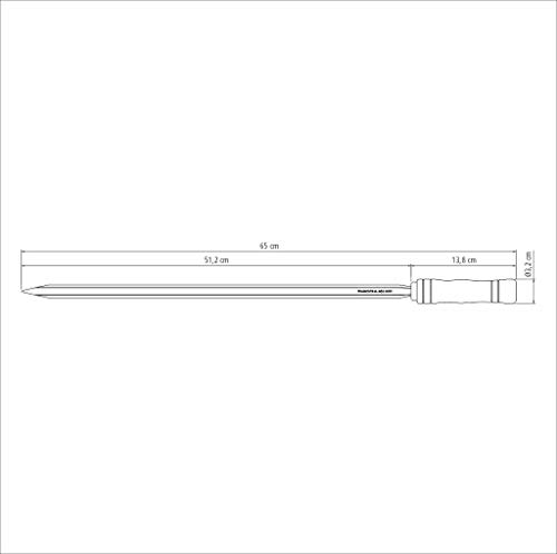 ESPETO CHURRASCO INOX 65CM
