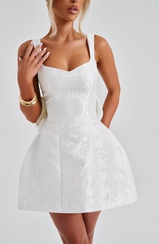 Satin Jacquard Homecoming Dresses for Teens Short Prom Dress with Bow A Line Party Gowns2