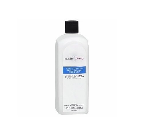 Studio 35 Beauty Nail Polish Remover 100% Acetone 16 fl oz (473 ml)