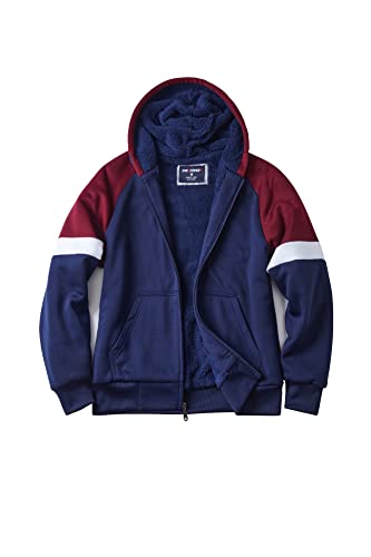 Image of Gary Com Heavyweight Sherpa Hoodies for Men, Thick Fleece Lined Full Zip Up Winter Warm Sweatshirts Work Jackets