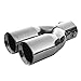Produktbild Universell Doppelter Doppel Auspuff Endrohr Endrohr Endschalldämpfer Edelstahl 52 mm Chrom