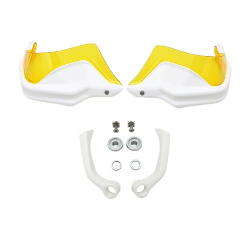 Protège main moto blanc jaune pour guidon BMW F850GS R1200GS S1000XR