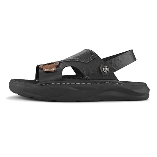 Image of Centrino Men's Sling Sandals | Stylish Strap Sandal with Grip Insole | Platform Comfort Sandal with Accent Pouch & Adjustable Strap| Comfortable Casual Footwear for Office, Travel & Walking (9578)