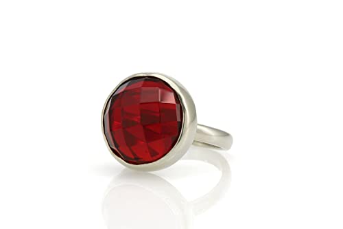 Bague en Argent Sterling Ruby fiançailles mariage bijoux femme chic