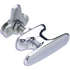 Southco 92-11-131 Cam Latch T-Handle, Turn Clockwise to Latch/Lock, Short Cam, Zinc Alloy, Chrome Plated, Polished