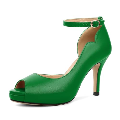 Image of AUMOTED High Heels Pumps Platforms Shoes for Party Daily 3.4 inch Dressy Pumps