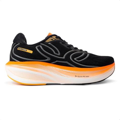 Tênis Olympikus Corre Max Masculino - Preto e Laranja - 40